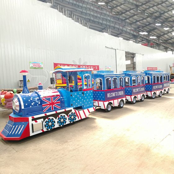 Customized Blue Trackless Train